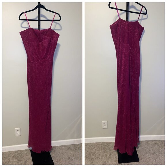 RENÉ RUIZ METALLIC STRAPLESS GOWN - Picture 2 of 7